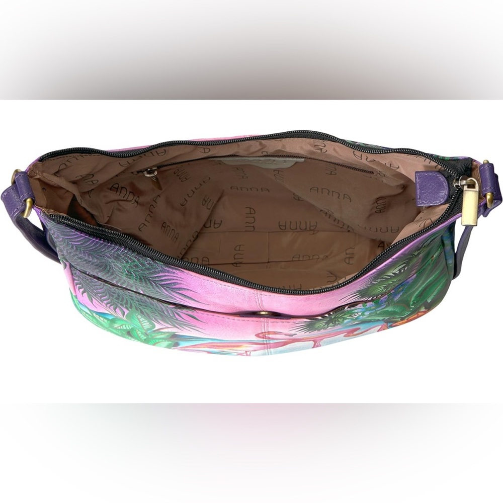 Anna by Anuschka Women's Genuine Leather Hobo Handbag | - Picture 13 of 16
